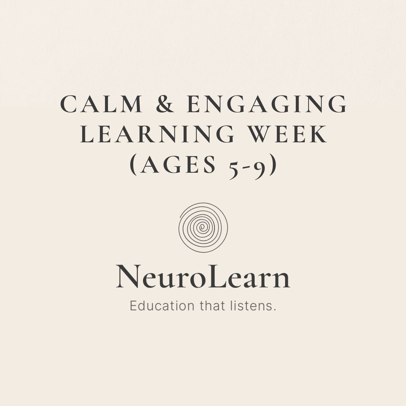 Calm & Engaging Nature Learning Week (Ages 5–9)