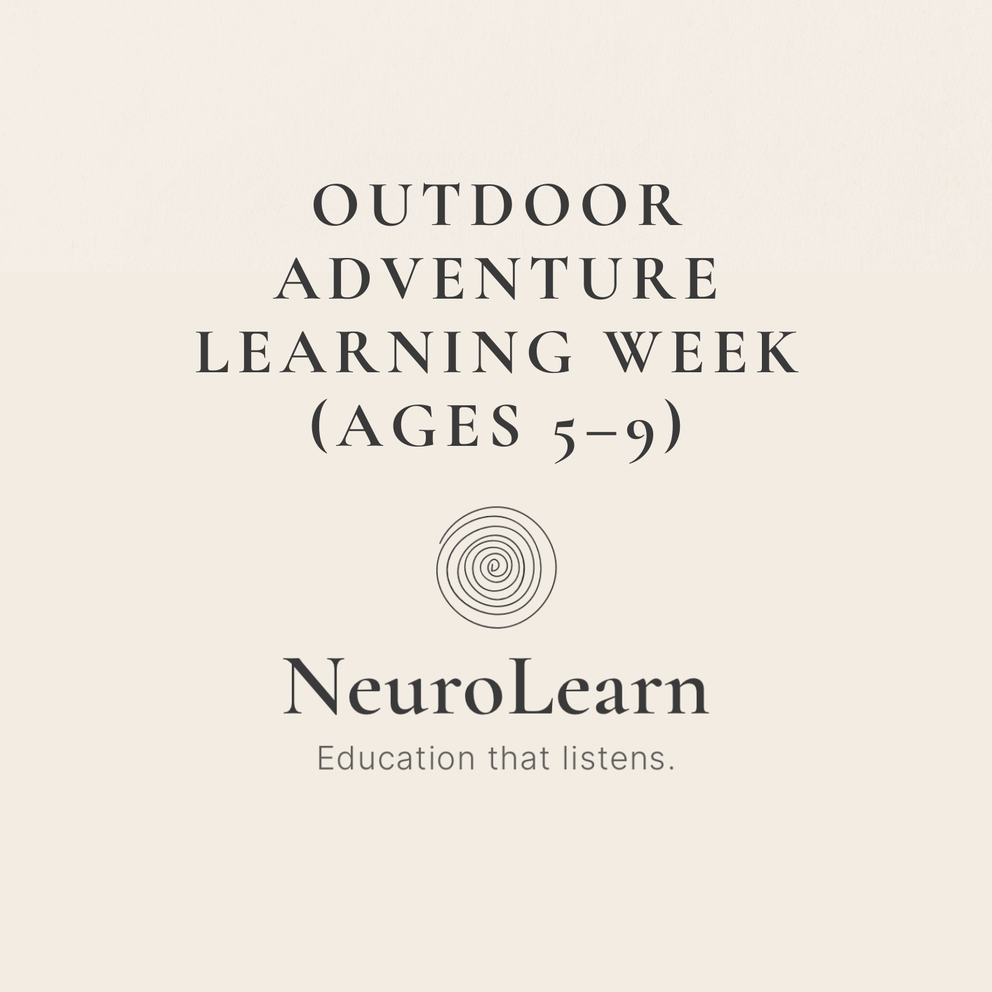 Outdoor Adventure Learning Week (Ages 5–9)