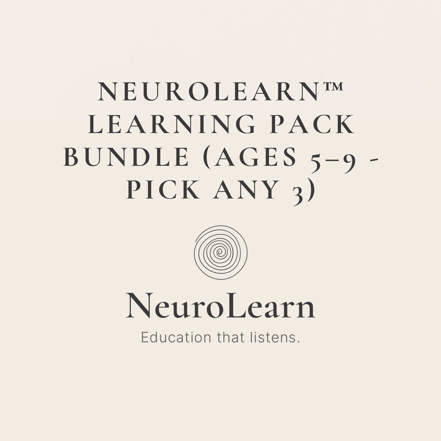 NeuroLearn™ Learning Pack Bundle (Ages 5–9 - Pick Any 3)